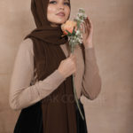 Chocolate Premium Chiffon Hijab Image