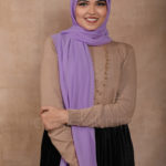 Lavender Premium Chiffon Hijab Image