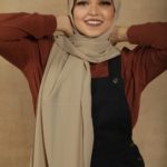 Beige Premium Chiffon Hijab Image