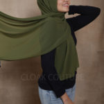 Moss Green Premium Chiffon Hijab Image