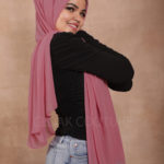 Blush Pink Premium Chiffon Hijab Image