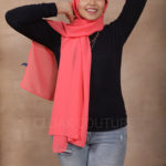 Coral Premium Chiffon Hijab Image