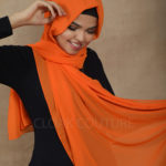 Orange Premium Chiffon hijab Image