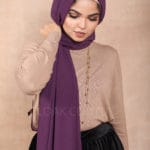 Mauve Premium Chiffon Hijab Image