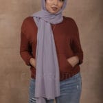 Lilac Premium Chiffon hijab Image