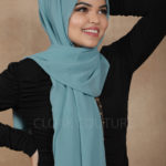 Pearl Blue Premium Chiffon Hijab Image