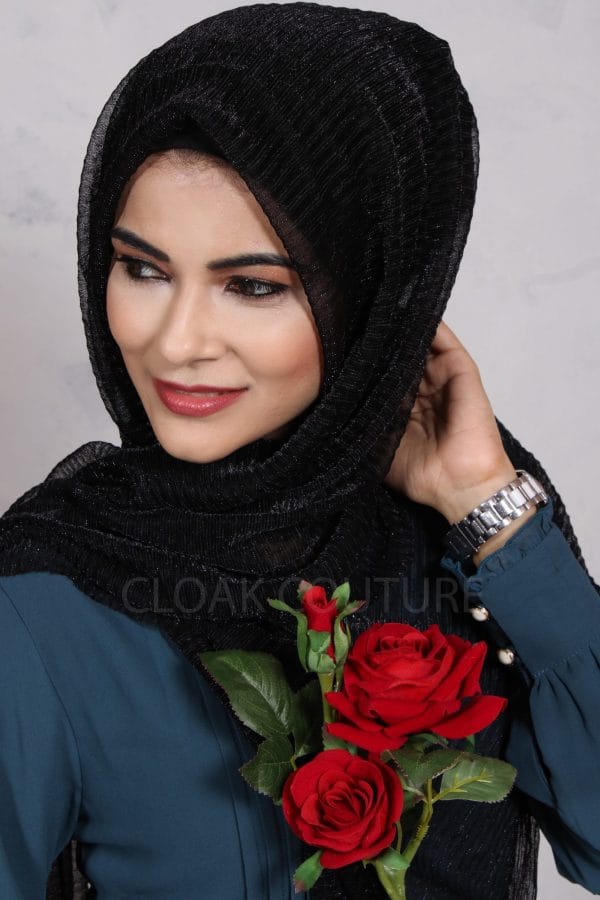 pleated chiffon hijab