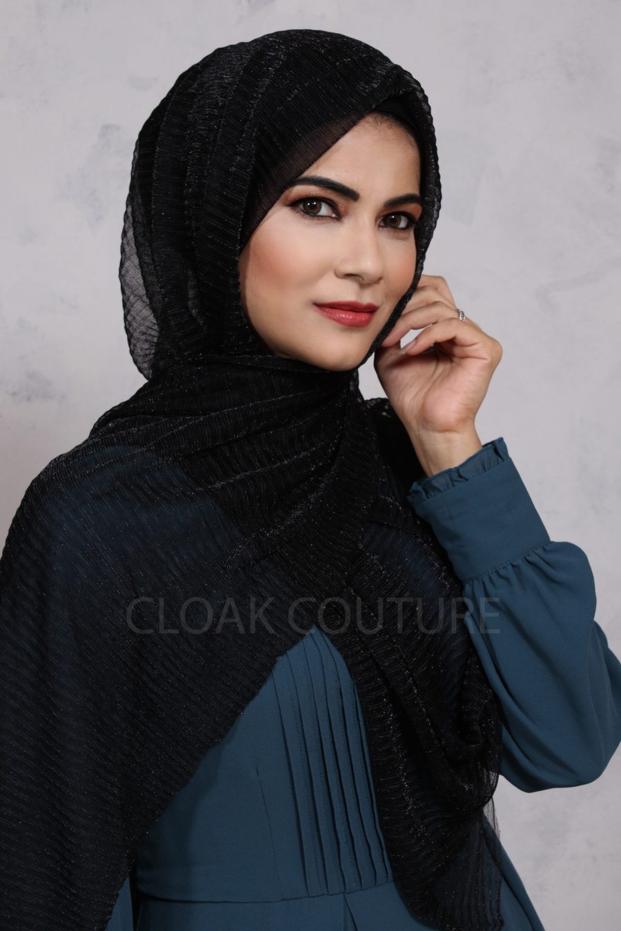 pleated chiffon hijab