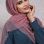 pleated chiffon hijab