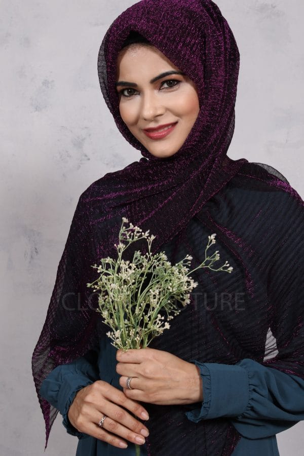 pleated chiffon hijab