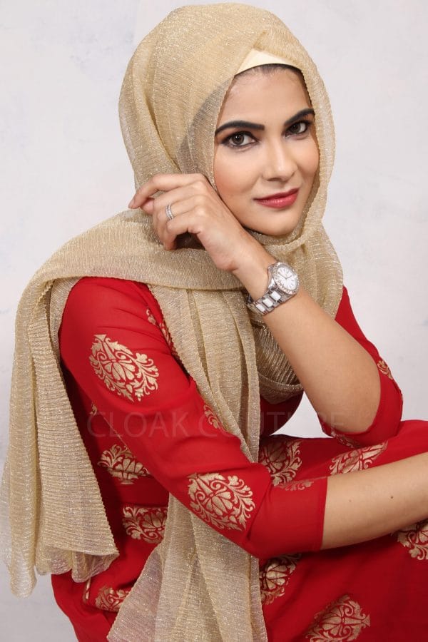 pleated chiffon hijab