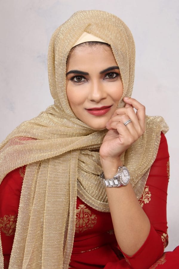 pleated chiffon hijab