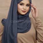Jean Grey Crinkled Cotton Hijab Image