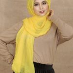 Pineapple crinkled Cotton Hijab Image