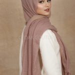 Rose Gold Crinkled Cotton Hijab Image
