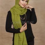 Pear Crinkled Cotton Hijab Image