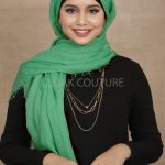 Sea Crinkled Cotton Hijab Image