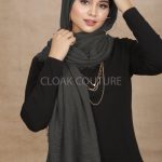 Slate Crinkled Cotton Hijab Image