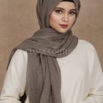 Stone Crinkled Cotton Hijab Image