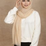 Fig Crinkled Cotton Hijab Image