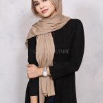 Beige Premium Jersey Hijab Image