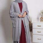 Falak Triple Layered Open Abaya Dress â€“ Koala Image