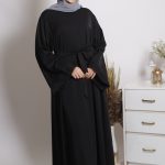 Eve Classic Abaya Dress - Black Image