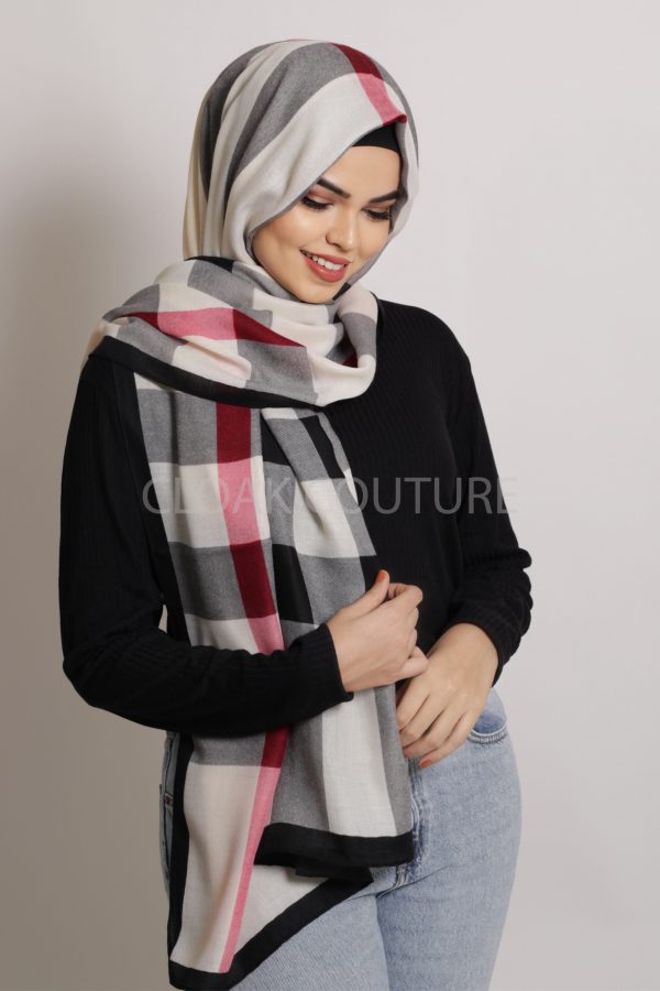 Tweed Colorblock Premium Viscose Hijab