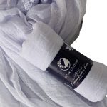 Powder White Crinkled Cotton Hijab Image