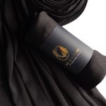 Black Muna Satin Hijab Image