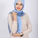 Elsa Ombre Crinkled Cotton Hijab Image