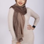 Bourbon Ombre Crinkled Cotton Hijab Image