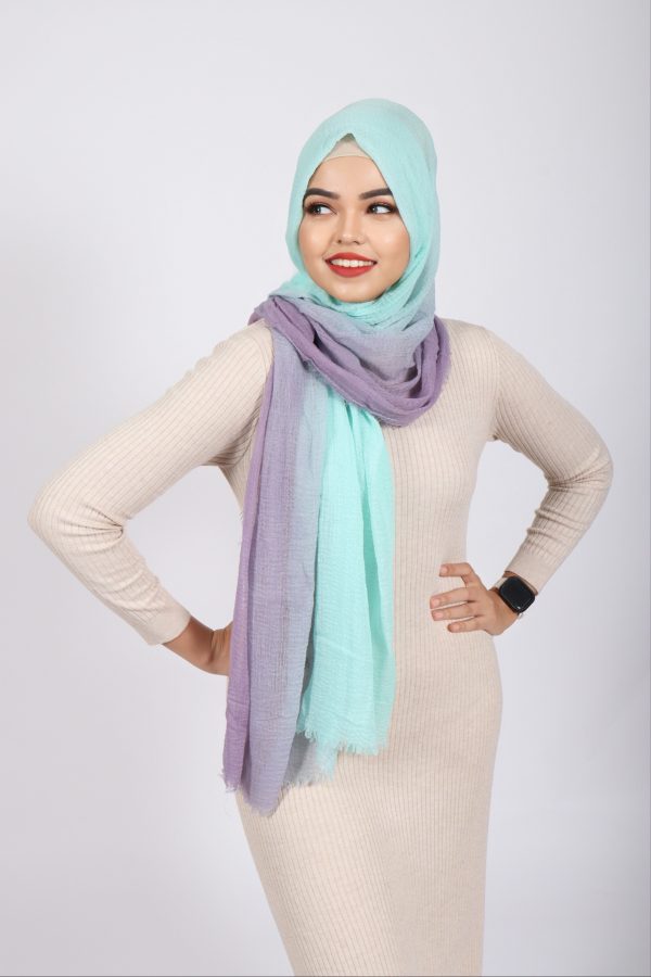 Unicorn Ombre Crinkled Cotton Hijab