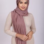 Dusty Mauve Ribbed Cotton Hijab Image