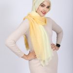 Pineapple Ombre Crinkled Cotton Hijab Image