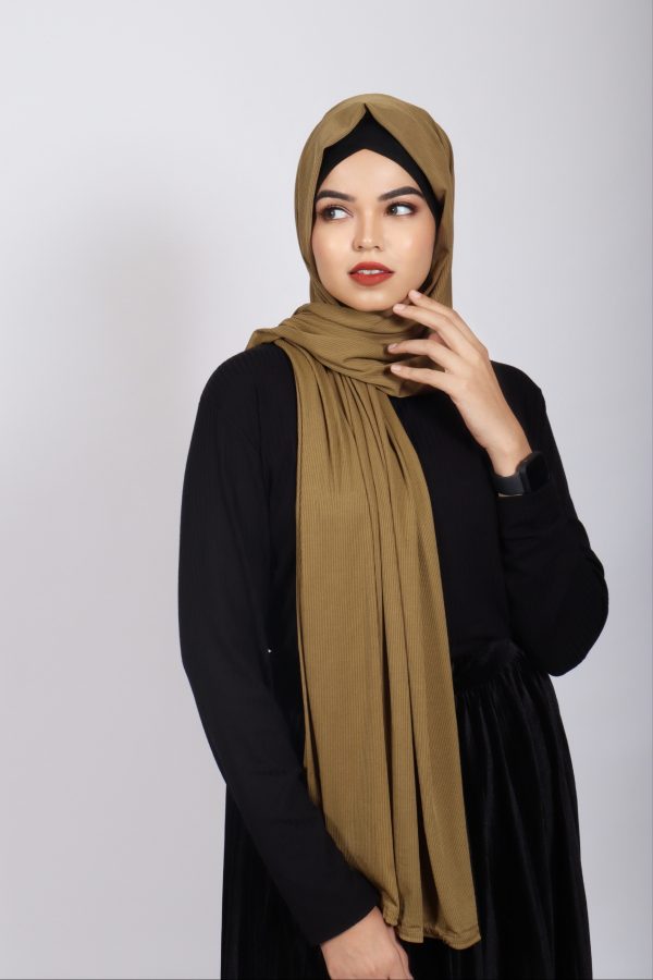 Golden Pear Turkish Pleated Jersey Hijab