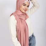 Champaigne Turkish Pleated Jersey Hijab Image