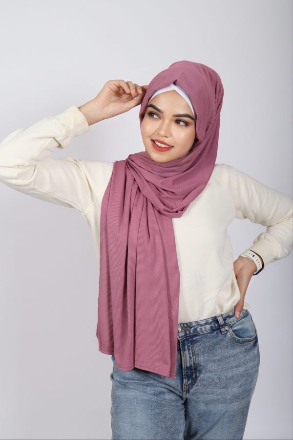 Bubblegum Turkish Pleated Jersey Hijab