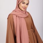 Dusty Rose Silk Chiffon Hijab Image