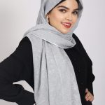 Silver Glitter Hijab Image