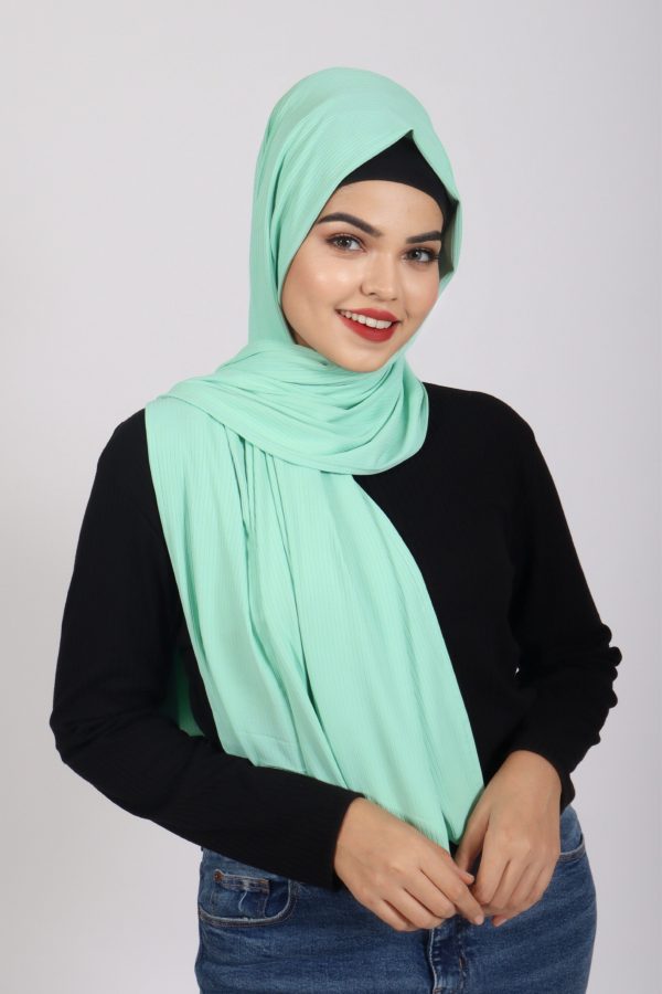 Mint candy Ribbed Jersey Hijab