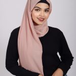 Soft Pink Premium Chiffon Hijab Image