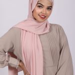 Pastel Pink Turkish Chiffon Hijab Image