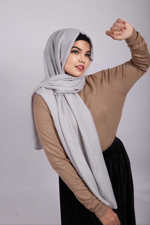 Plush Silver Modal Hijab