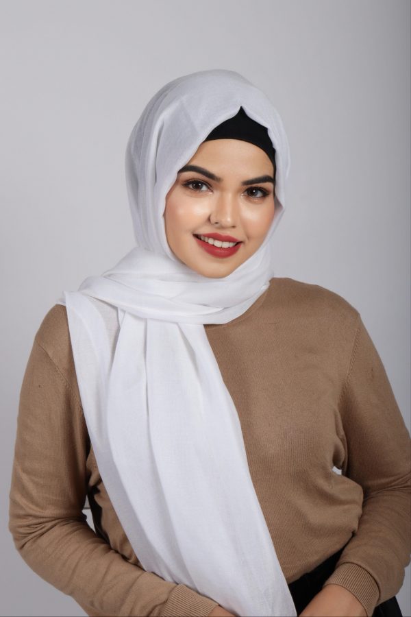 White Modal Hijab
