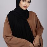 Black Premium Jersey Hijab Image