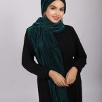 Mermaid Metallic Ribbed Hijab Image