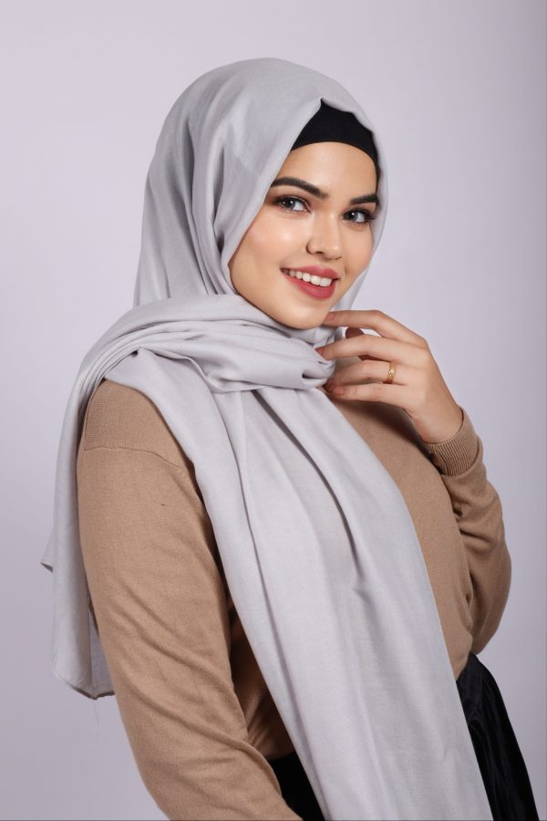Plush Silver Modal Hijab
