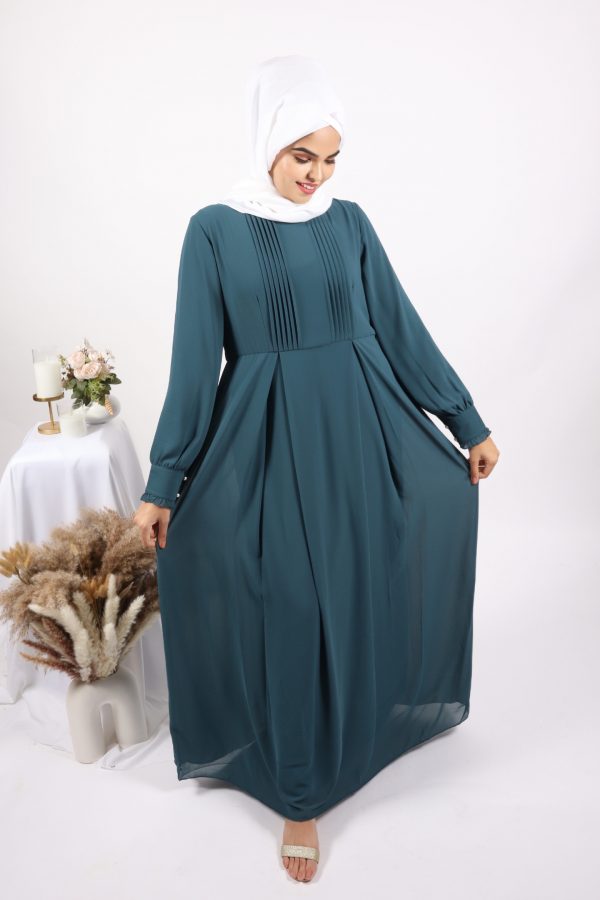 Leah Modest Wear Abaya / Dress - Teal