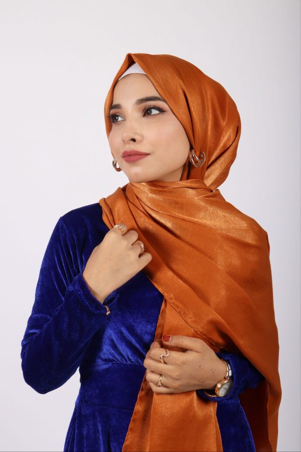Sunlight Copper Velvet Chiffon Hijab
